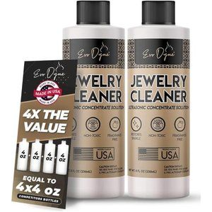 2Pack Ultrasonic Jewelry Cleaner-16oz Total–Jewelry Cleaner Solution for Diamond